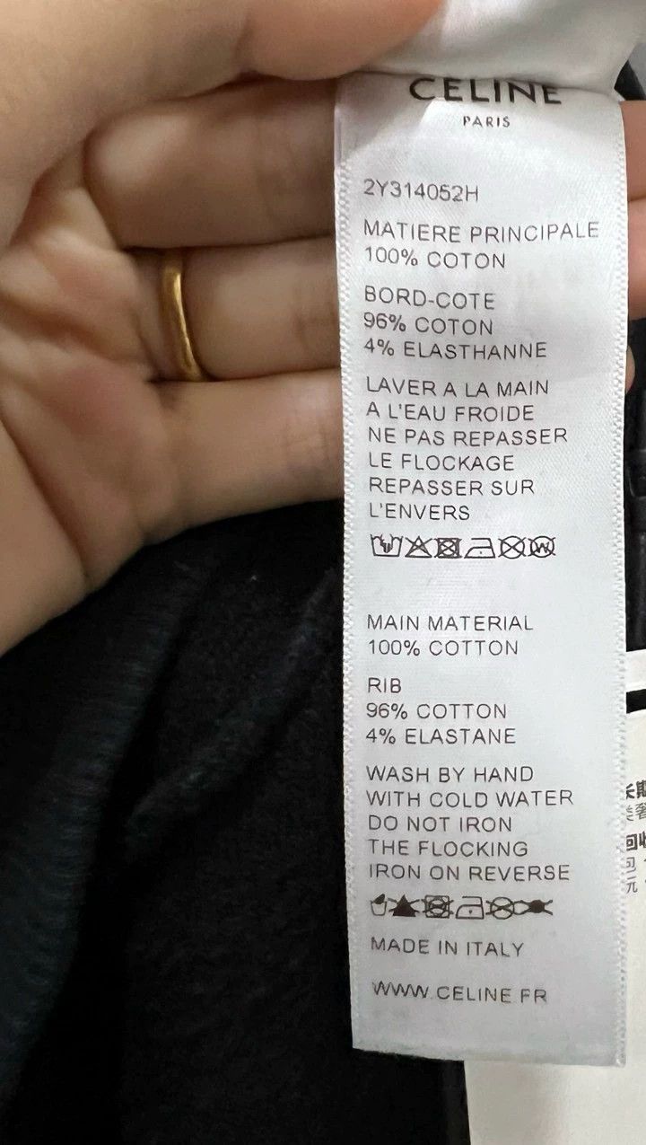 Celine Celine Logo Print Hoodie in Black Size US M / EU 48-50 / 2 - 5 Thumbnail