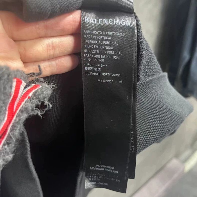 Balenciaga Balenciaga Black Hooded Zip Sweatshirt Size US M / EU 48-50 / 2 - 6 Thumbnail