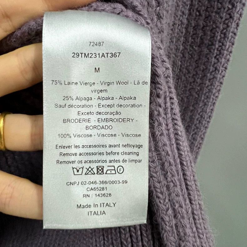 Dior Dior Purple Metallic Cardigan with Bee Chain Size US M / EU 48-50 / 2 - 2 Thumbnail