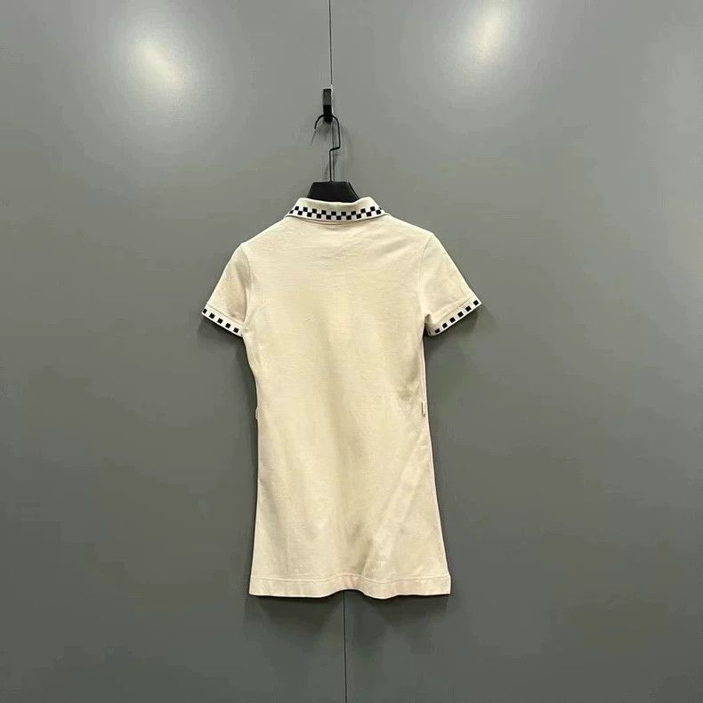 Louis Vuitton Louis Vuitton Beige Short Sleeve Dress Size US 36 / EU 52 - 2 Thumbnail