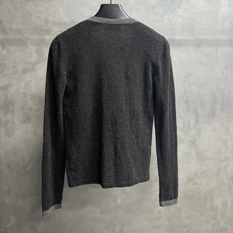 Dolce & Gabbana Dolce & Gabbana Gray Knit Cardigan with Logo Size US M / EU 48-50 / 2 - 2 Thumbnail