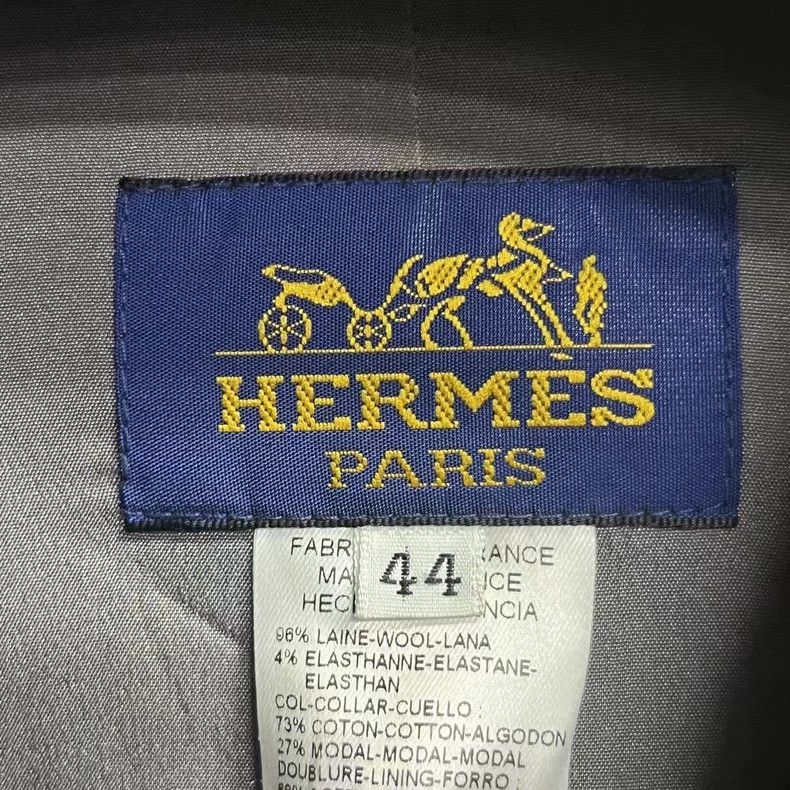 Hermes Hermes Gray Blazer with Pocket Size US L / EU 52-54 / 3 - 3 Thumbnail