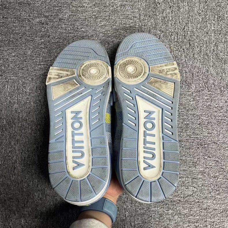 Louis Vuitton Louis Vuitton Blue Denim Low-Top Sneakers Size US 6 / EU 39 - 5 Thumbnail