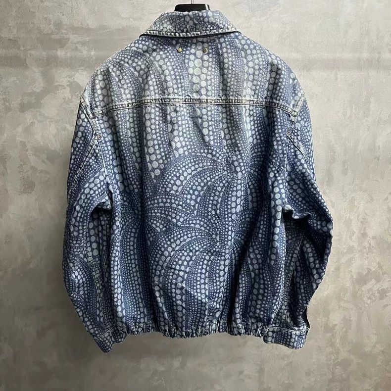 Louis Vuitton Louis Vuitton Blue Denim Pumpkin Pattern Jacket Size US L / EU 52-54 / 3 - 2 Thumbnail