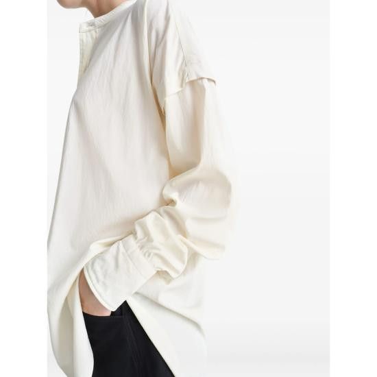Lemaire LEMAIRE Women Shirts SH1150 LF1370 WH014 WHITE Size S / US 4 / IT 40 - 4 Thumbnail