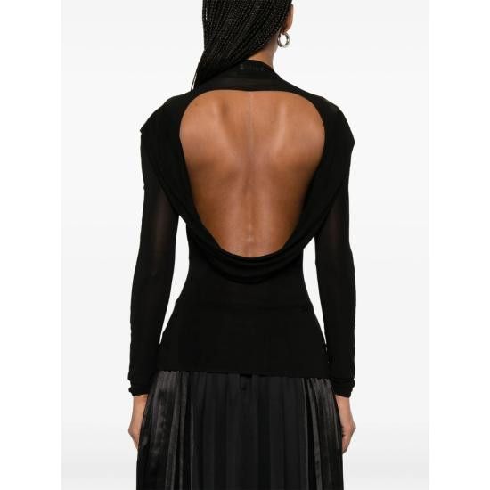 Jean Paul Gaultier JEAN PAUL GAULTIER Women Blouses TO279 00 BLACK Size M / US 6-8 / IT 42-44 - 5 Thumbnail