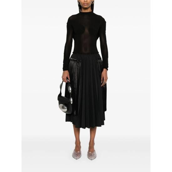 Jean Paul Gaultier JEAN PAUL GAULTIER Women Blouses TO279 00 BLACK Size L / US 10 / IT 46 - 2 Thumbnail