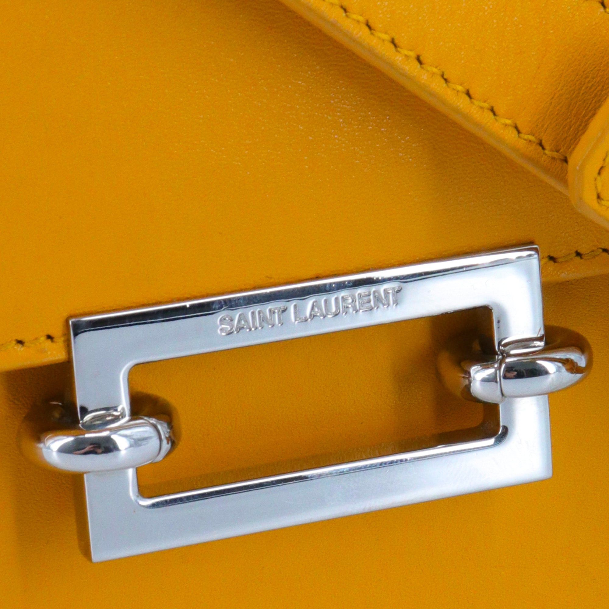 Saint Laurent Paris SAINT LAURENT - Saint Laurent Pavé Satchel shoulder bag in mustard yellow leather Size ONE SIZE - 6 Thumbnail