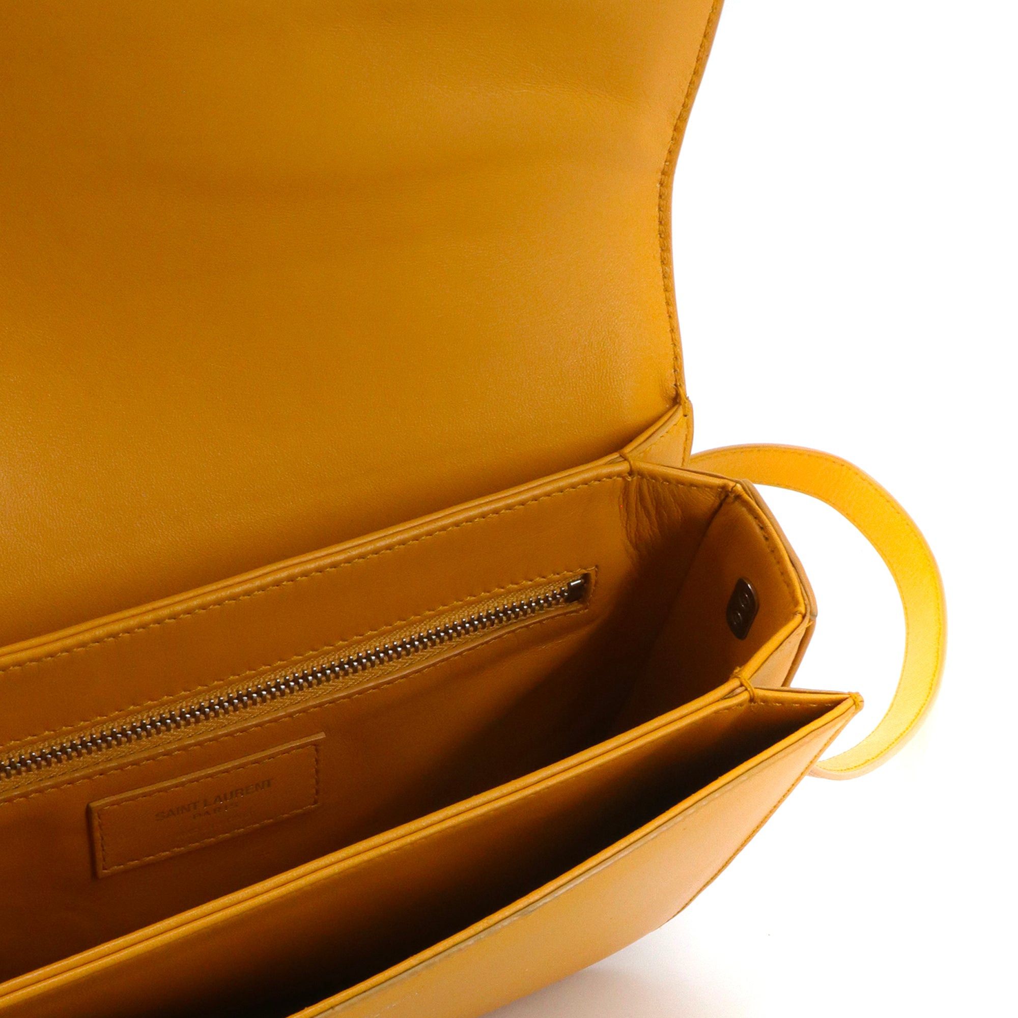 Saint Laurent Paris SAINT LAURENT - Saint Laurent Pavé Satchel shoulder bag in mustard yellow leather Size ONE SIZE - 14 Thumbnail