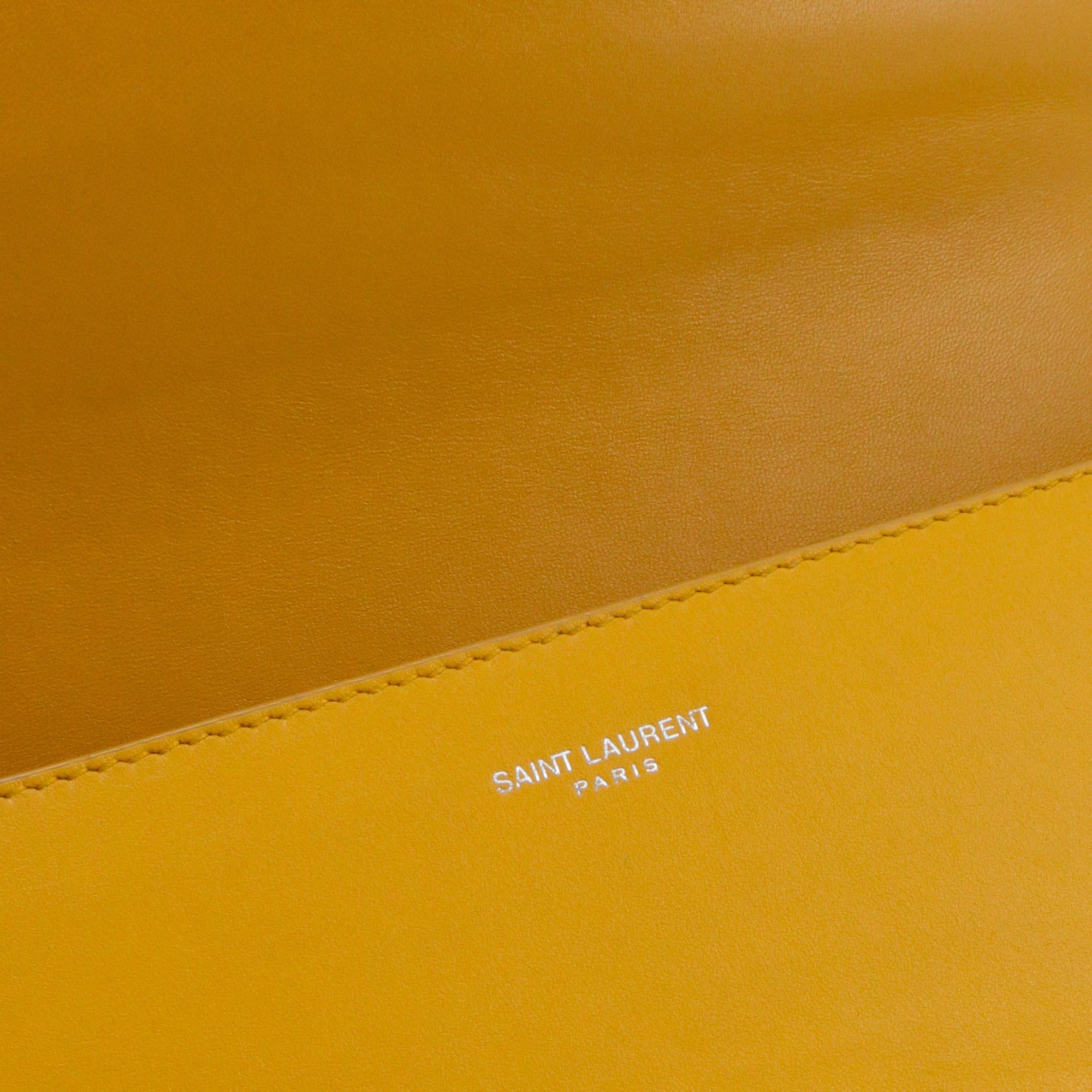 Saint Laurent Paris SAINT LAURENT - Saint Laurent Pavé Satchel shoulder bag in mustard yellow leather Size ONE SIZE - 12 Thumbnail