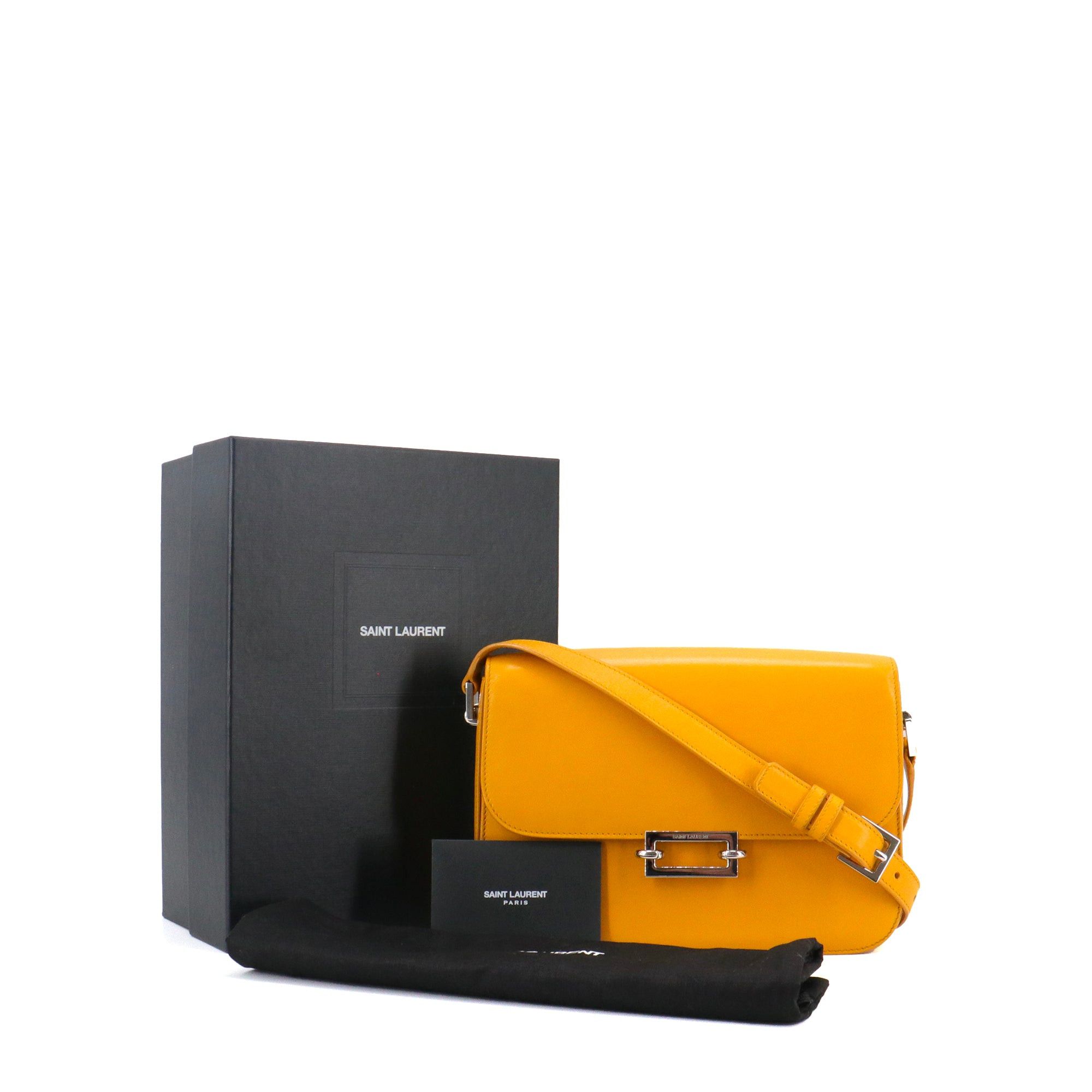 Saint Laurent Paris SAINT LAURENT - Saint Laurent Pavé Satchel shoulder bag in mustard yellow leather Size ONE SIZE - 15 Thumbnail