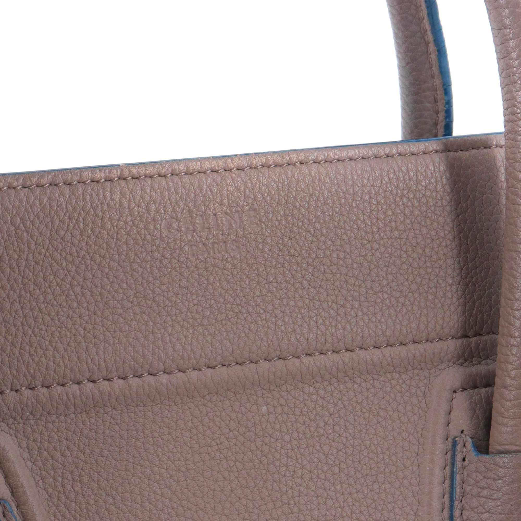 Celine CELINE - Celine Luggage handbag in taupe grained leather Size ONE SIZE - 3 Thumbnail