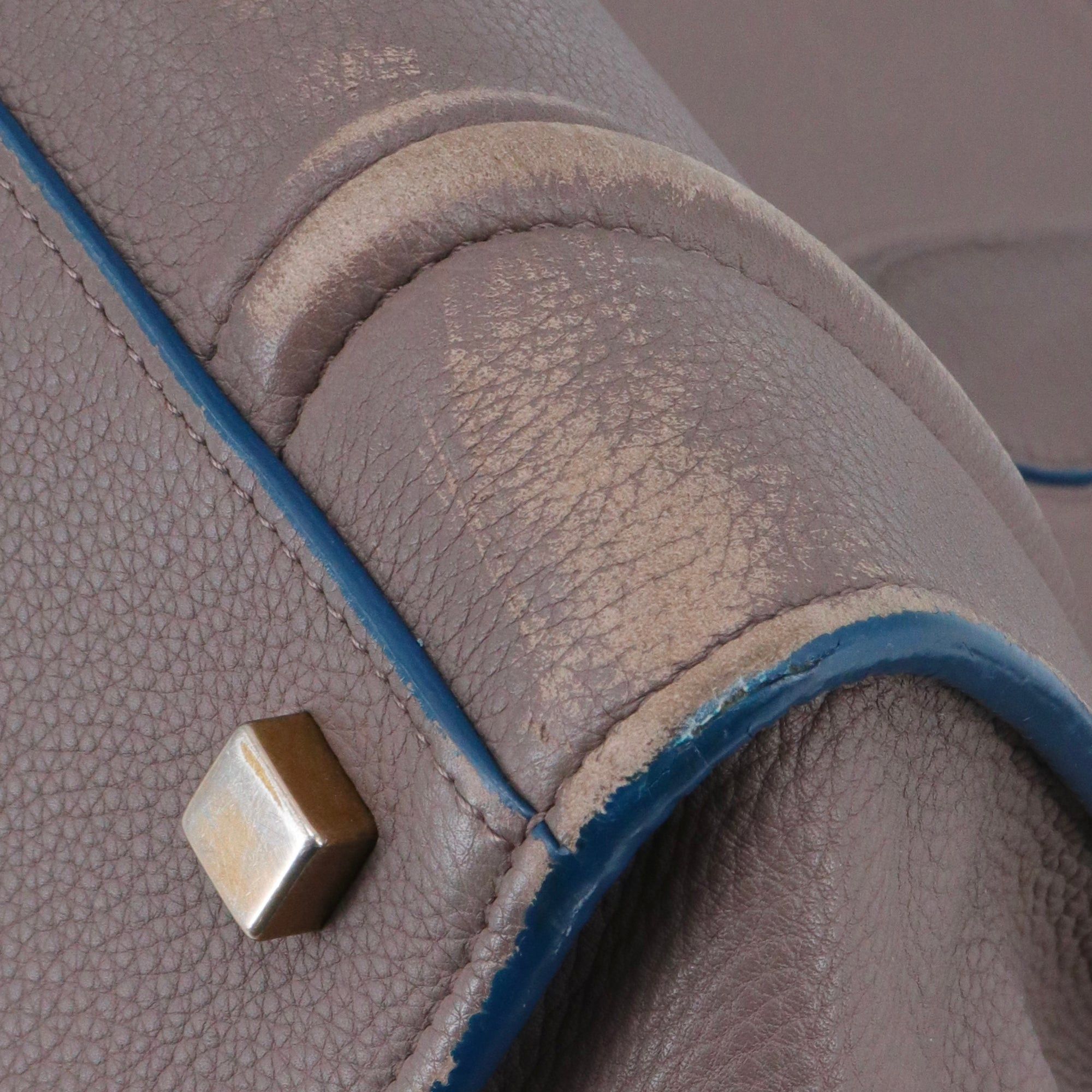 Celine CELINE - Celine Luggage handbag in taupe grained leather Size ONE SIZE - 8 Thumbnail