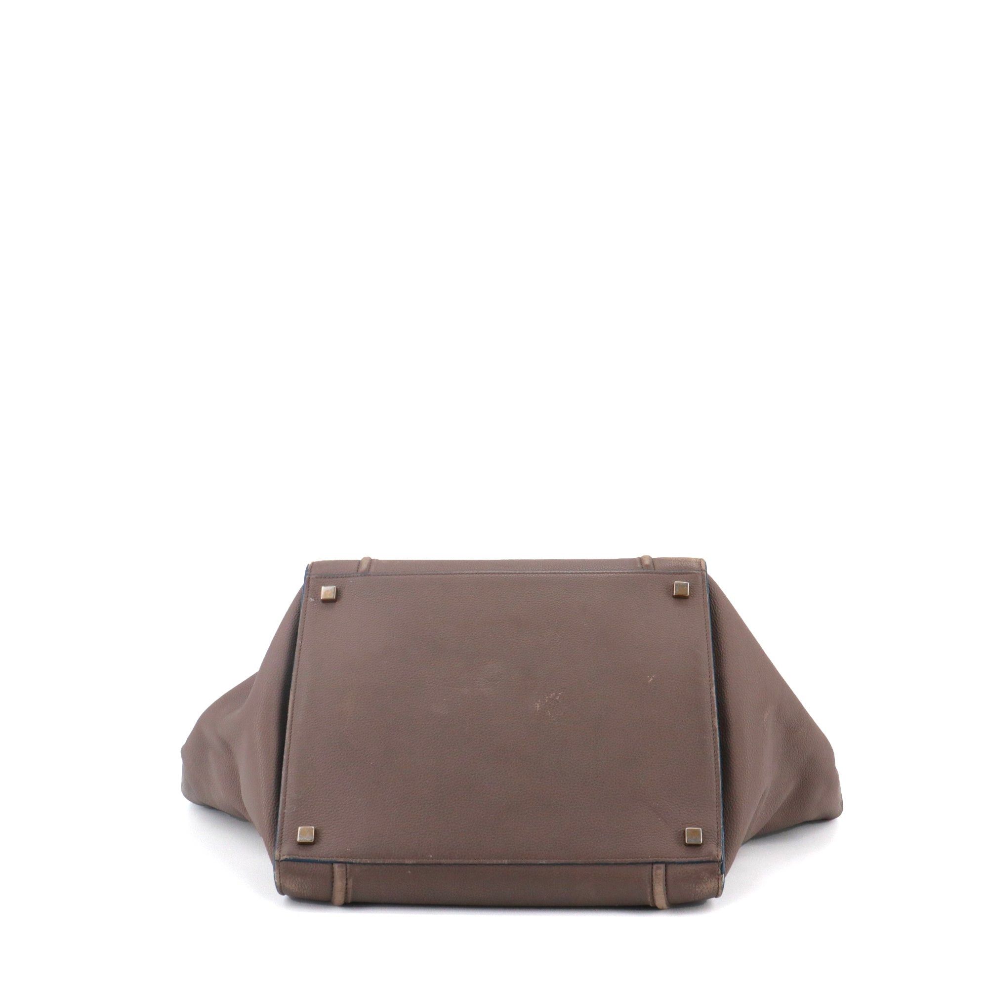 Celine CELINE - Celine Luggage handbag in taupe grained leather Size ONE SIZE - 5 Thumbnail