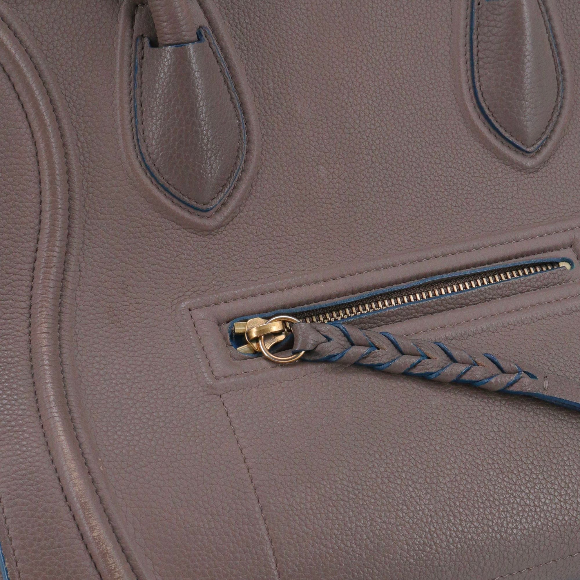 Celine CELINE - Celine Luggage handbag in taupe grained leather Size ONE SIZE - 7 Thumbnail