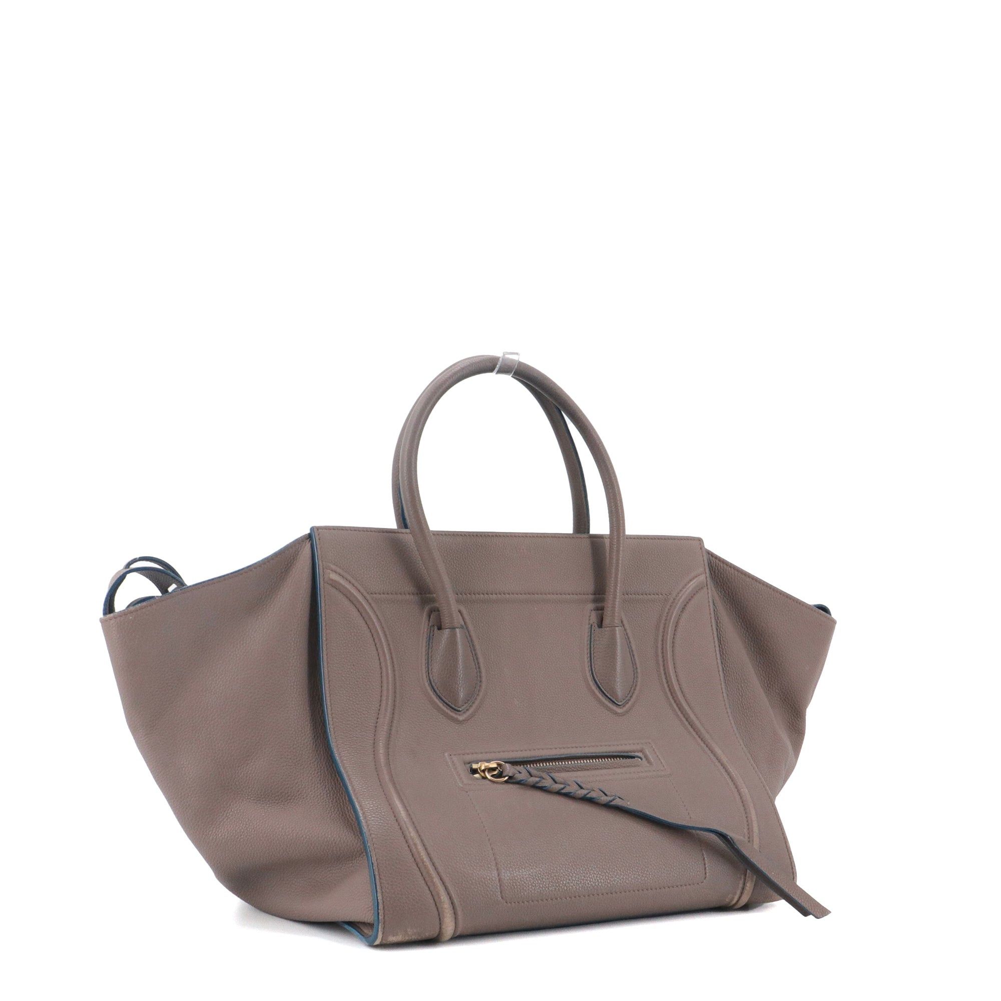 Celine CELINE - Celine Luggage handbag in taupe grained leather Size ONE SIZE - 2 Thumbnail
