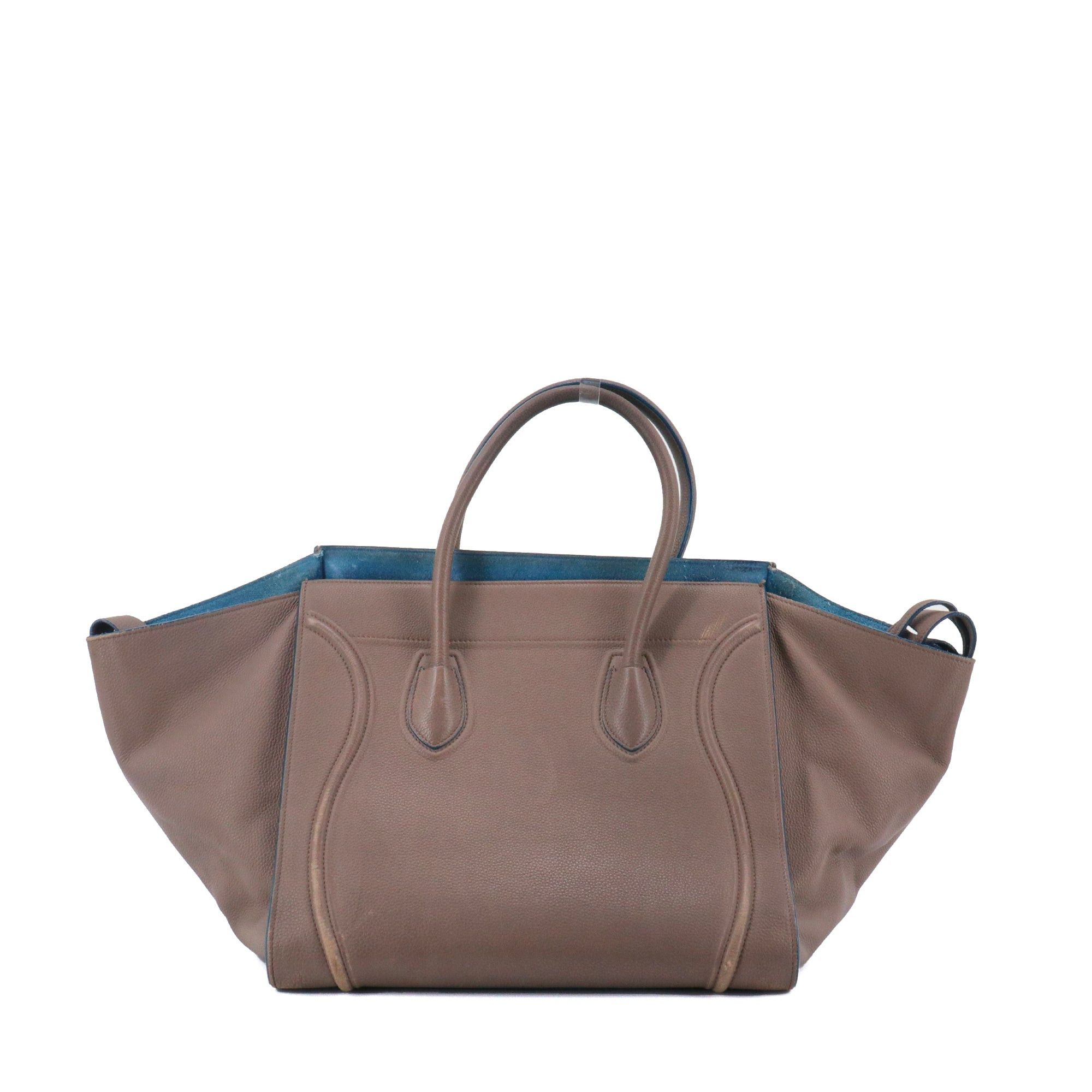 Celine CELINE - Celine Luggage handbag in taupe grained leather Size ONE SIZE - 4 Thumbnail
