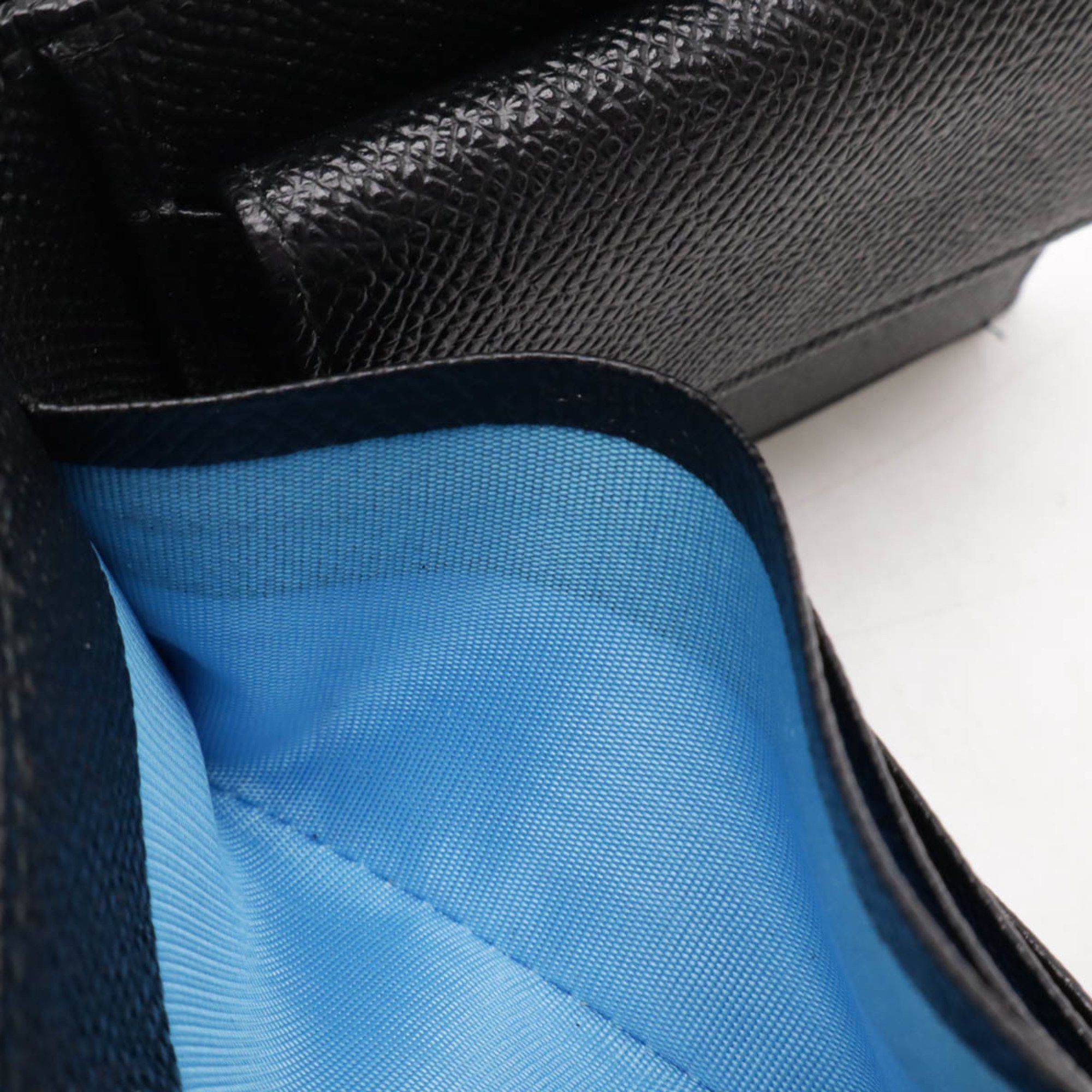 Bvlgari BVLGARI Man Bi-fold Wallet Grain Leather Black Blue 30396 Size ONE SIZE - 9 Thumbnail