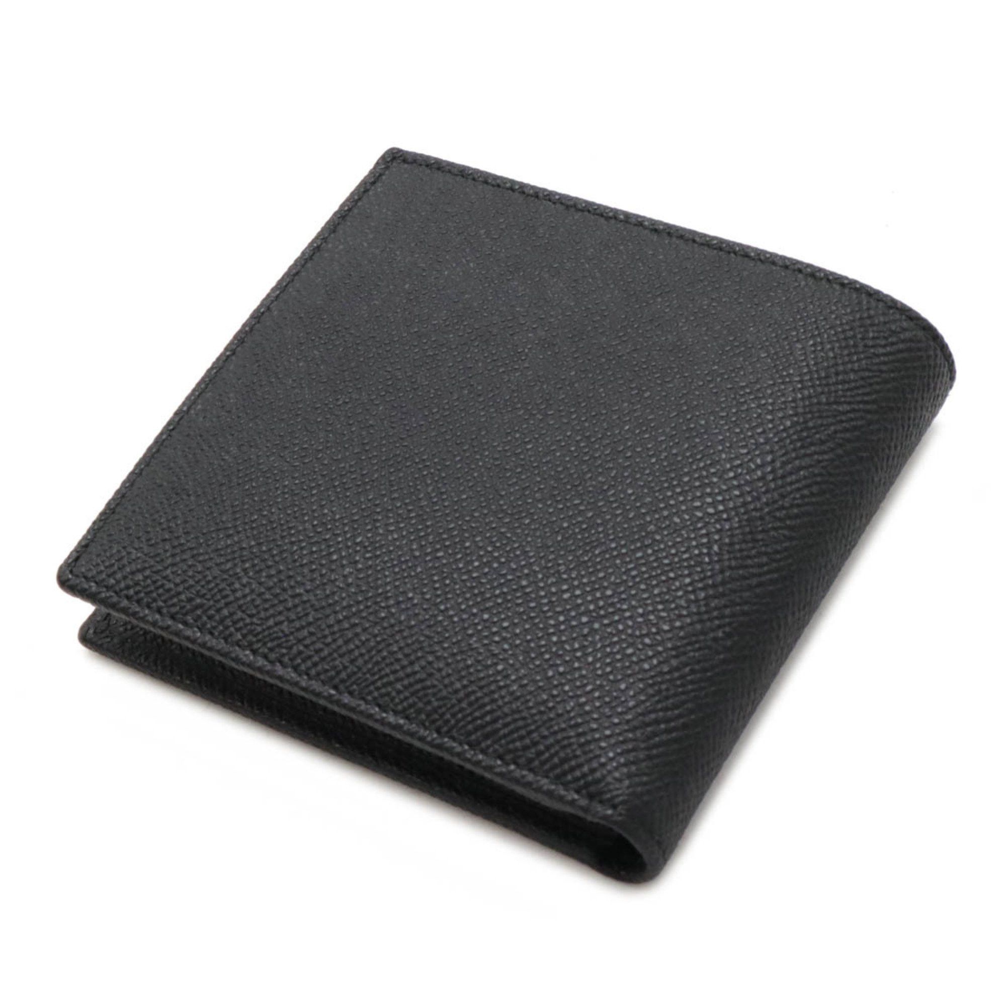 Bvlgari BVLGARI Man Bi-fold Wallet Grain Leather Black Blue 30396 Size ONE SIZE - 3 Thumbnail