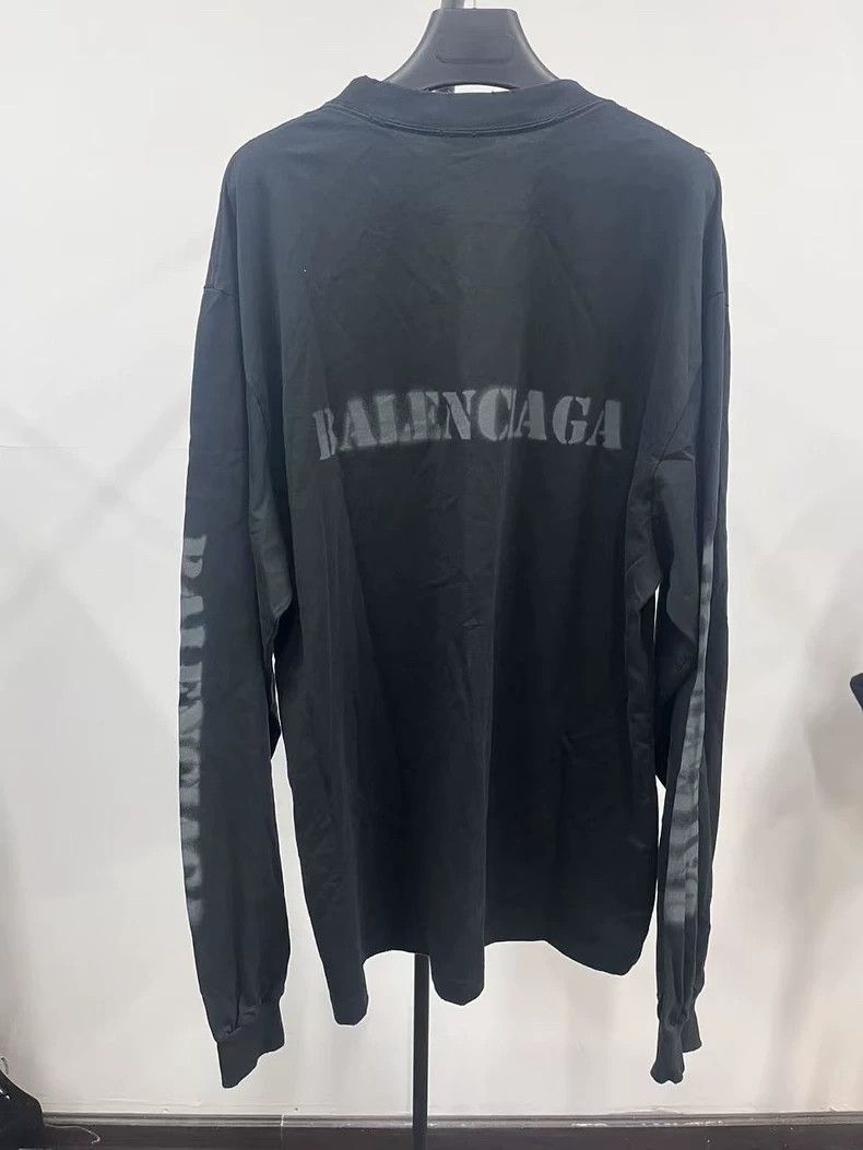 Balenciaga Balenciaga Long Sleeve Hoodie with Logo Print Size US S / EU 44-46 / 1 - 2 Thumbnail