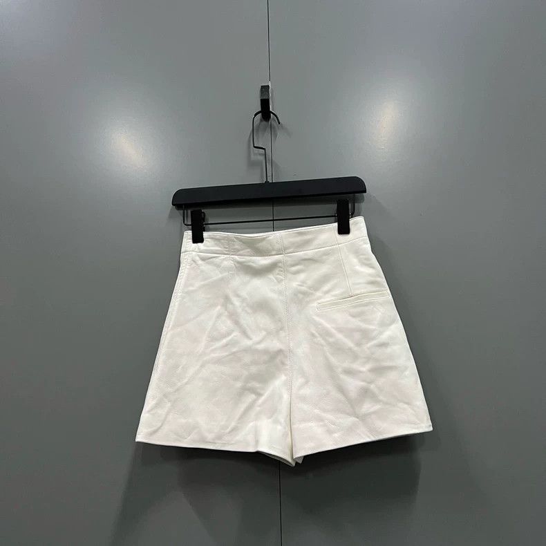 Dior Dior White CD Leather Shorts Size 36 38 Size US 36 / EU 52 - 2 Thumbnail