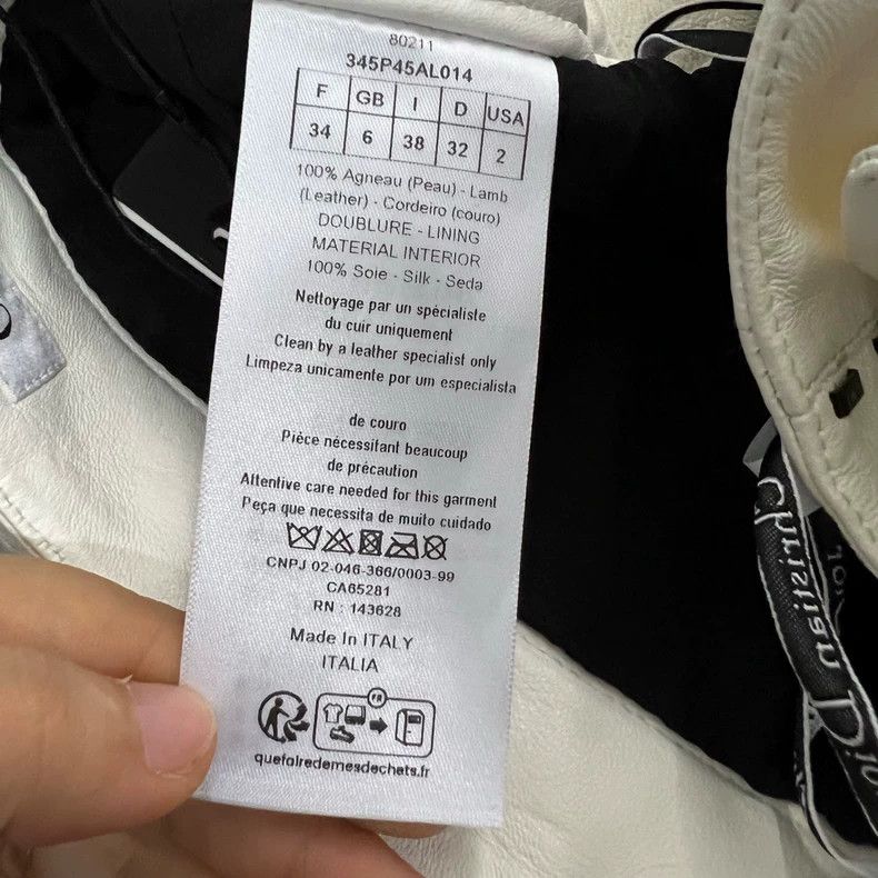 Dior Dior White CD Leather Shorts Size 36 38 Size US 36 / EU 52 - 3 Thumbnail