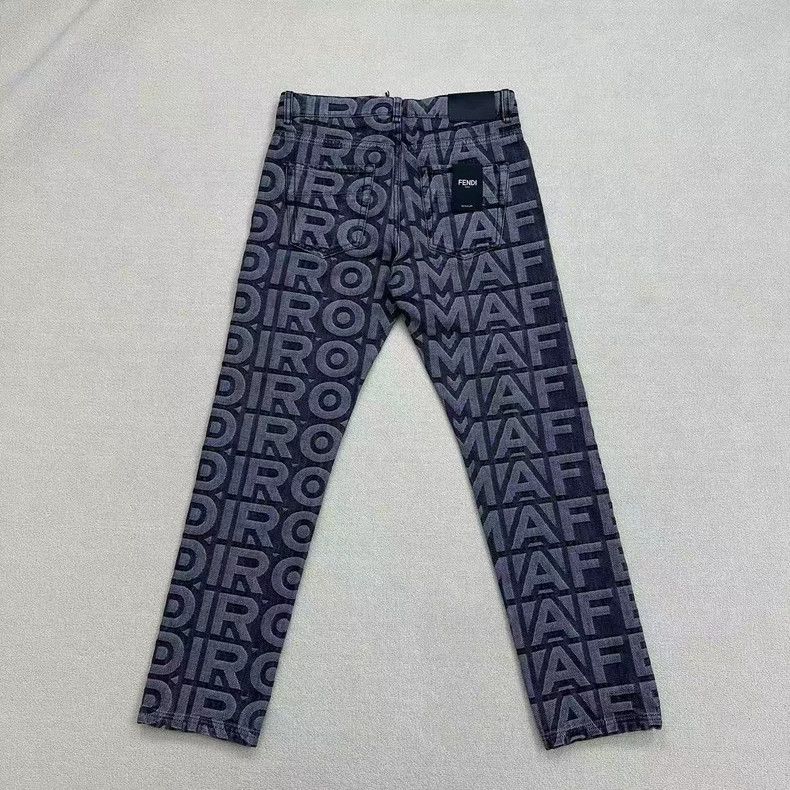 Fendi Fendi Full Logo Denim Pants Size 30 Size US 30 / EU 46 - 3 Thumbnail