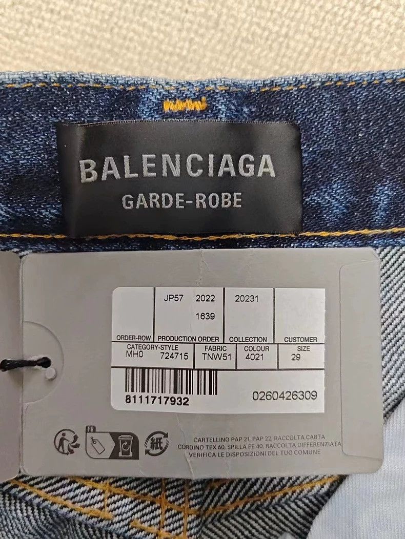 Balenciaga Balenciaga Garde-robe23SS Distressed Denim Pants Size US 29 - 4 Thumbnail