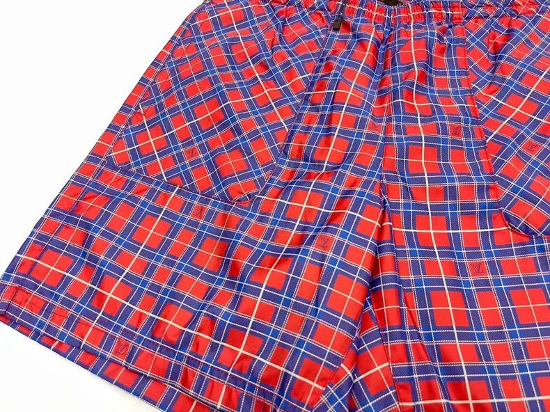 Louis Vuitton Louis Vuitton Red Blue Plaid Logo Shorts Size US 30 / EU 46 - 2 Thumbnail