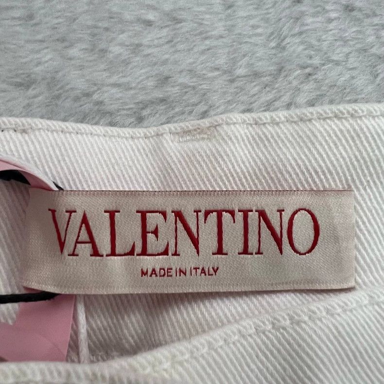 Valentino Valentino White Metallic V Shorts Size US 26 / EU 42 - 3 Thumbnail
