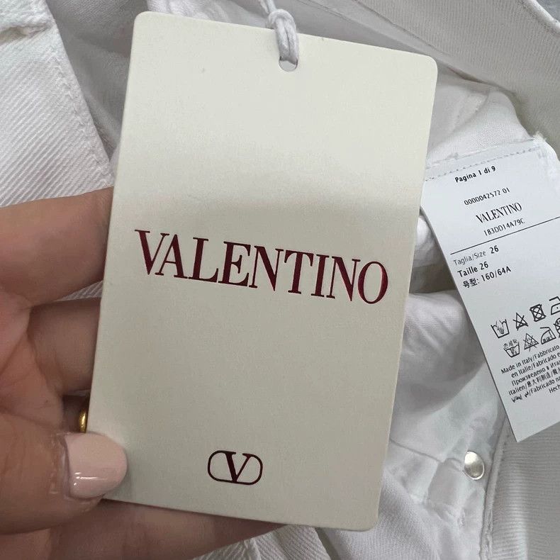 Valentino Valentino White Metallic V Shorts Size US 26 / EU 42 - 5 Thumbnail