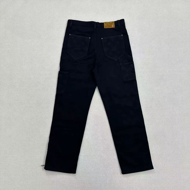 Louis Vuitton Louis Vuitton Embossed Denim Pants Size 31 Size US 31 - 2 Thumbnail