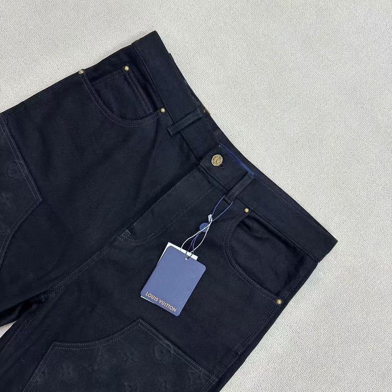 Louis Vuitton Louis Vuitton Embossed Denim Pants Size 31 Size US 31 - 4 Thumbnail
