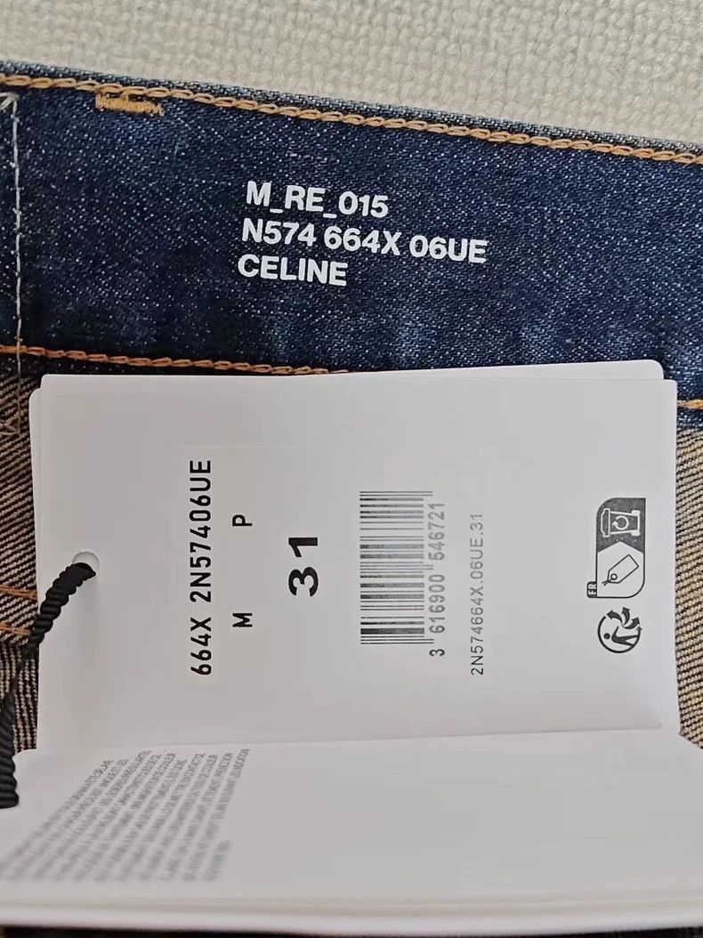 Celine CELINE Vintage Distressed Wide-Leg Denim Pants Size US 31 - 4 Thumbnail