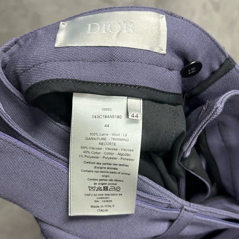 Dior Dior Blue Solid Color Tie Pants Size US 44 / EU 60 - 3 Thumbnail