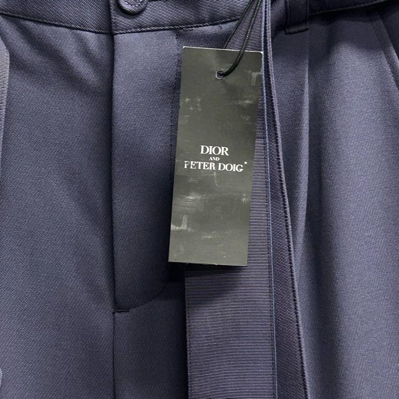 Dior Dior Blue Solid Color Tie Pants Size US 44 / EU 60 - 5 Thumbnail