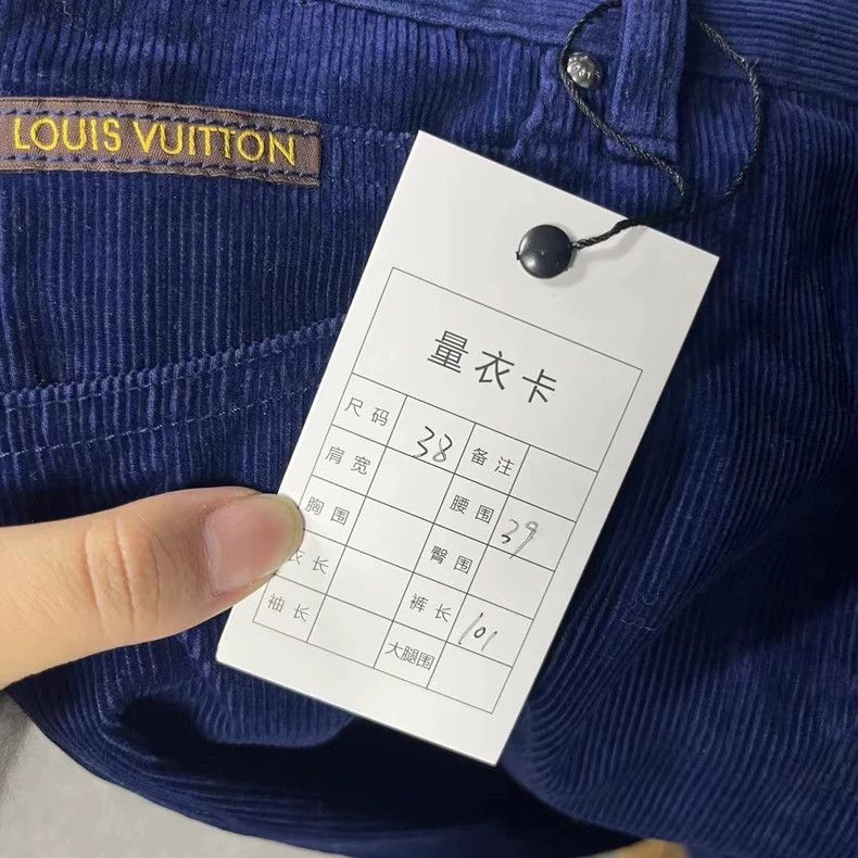 Louis Vuitton Louis Vuitton Blue Corduroy Casual Pants Size US 28 / EU 44 - 4 Thumbnail