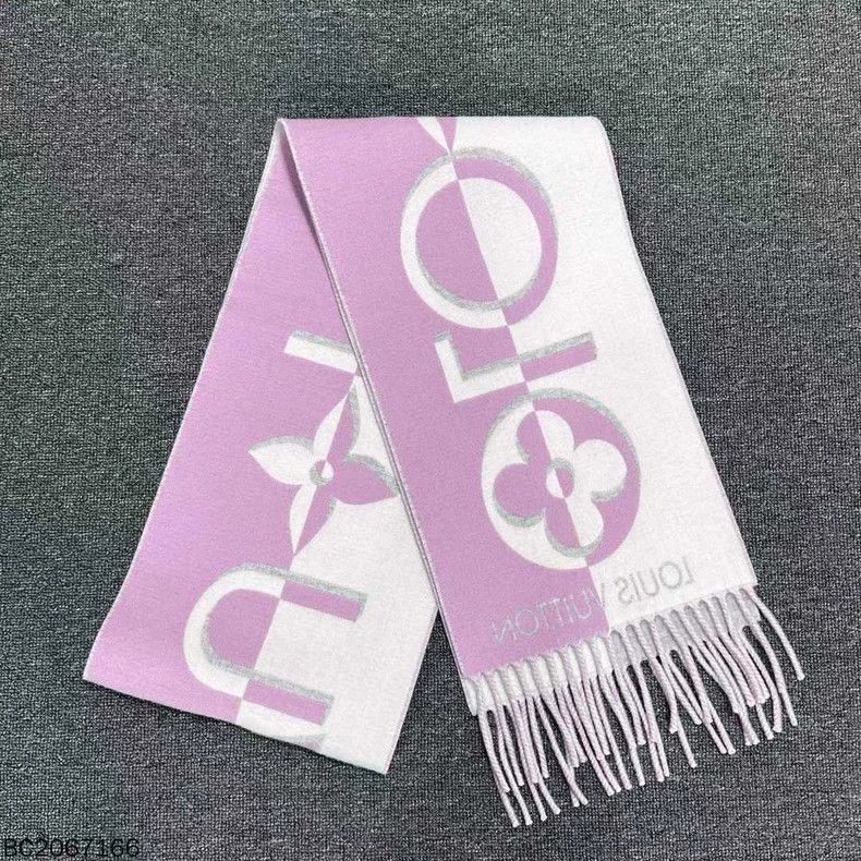 Louis Vuitton Pink Logo Double-Sided Scarf by Louis Vuitton Size ONE SIZE - 2 Thumbnail