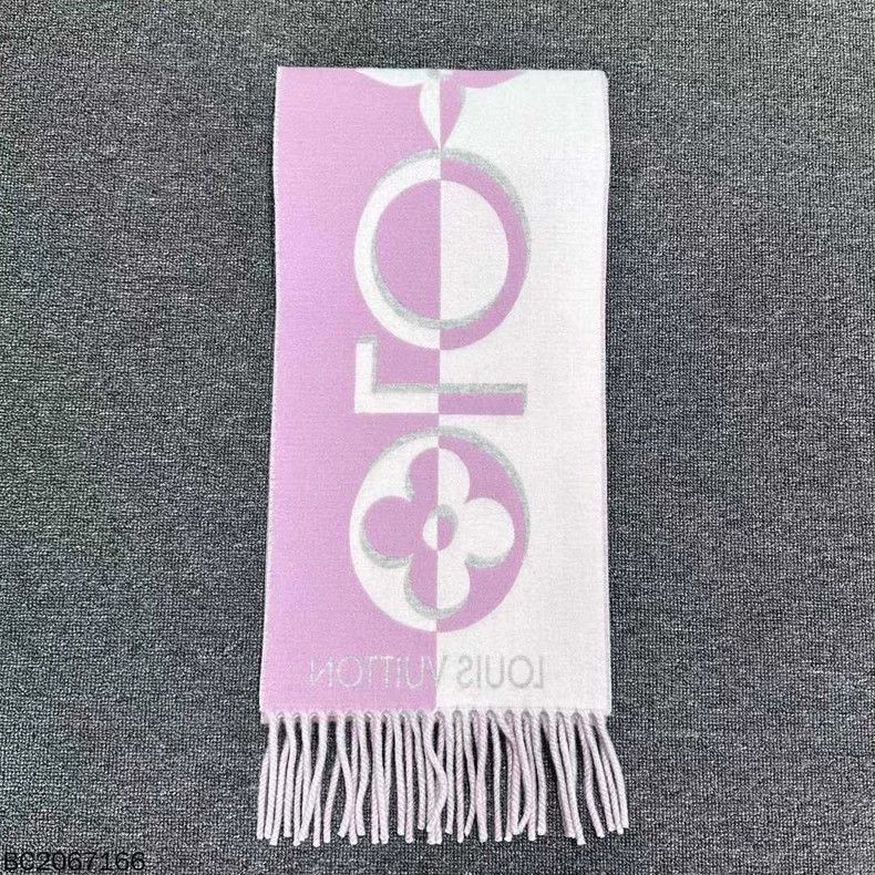 Louis Vuitton Pink Logo Double-Sided Scarf by Louis Vuitton Size ONE SIZE - 4 Thumbnail