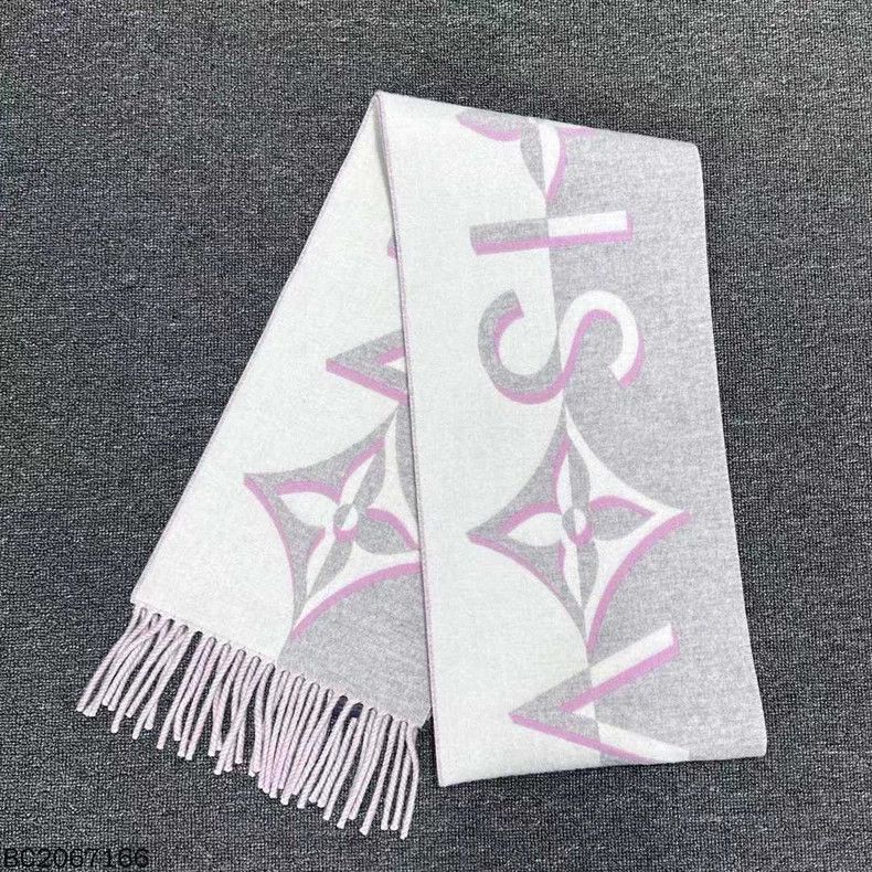 Louis Vuitton Pink Logo Double-Sided Scarf by Louis Vuitton Size ONE SIZE - 3 Thumbnail