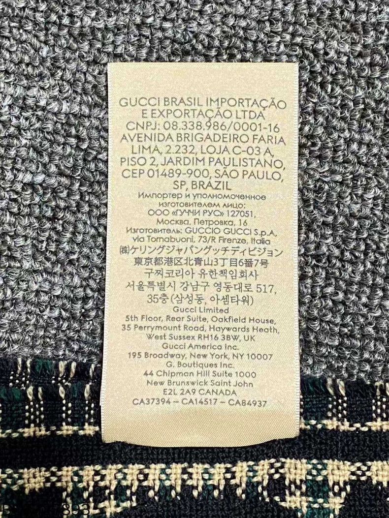 Gucci Gucci Double-Sided Wool Scarf in Check Pattern Size ONE SIZE - 6 Thumbnail