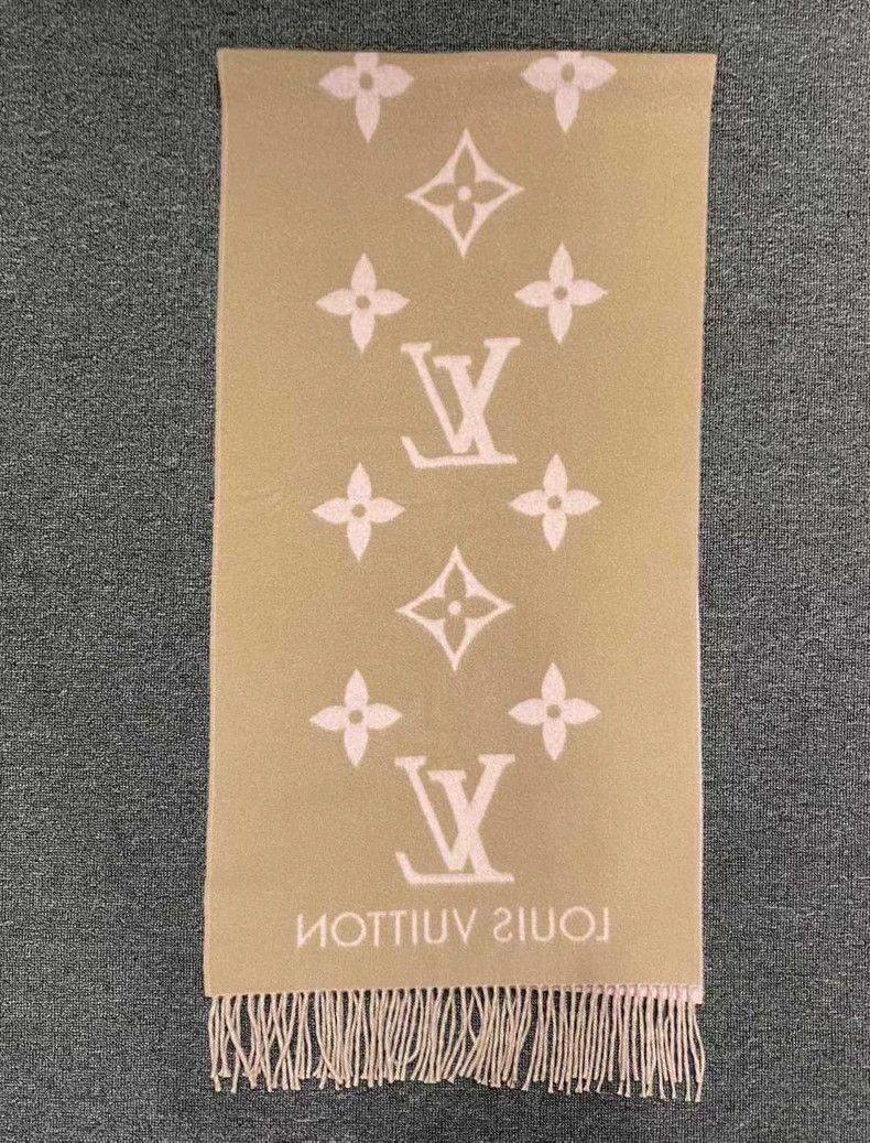Louis Vuitton Cashmere Scarf with Louis Vuitton Print Size ONE SIZE - 3 Thumbnail