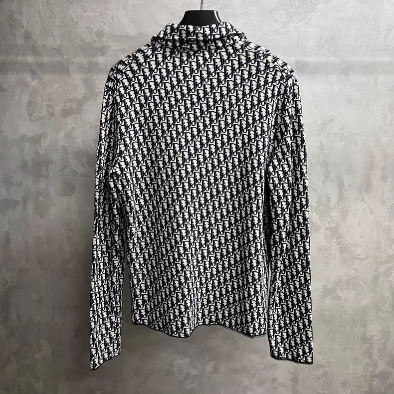 Dior Dior Beige Navy Cotton Long Sleeve Shirt Size US M / EU 48-50 / 2 - 3 Thumbnail