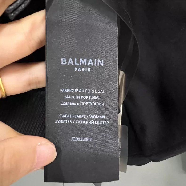 Balmain BALMAIN Black Logo Print Sweatshirt Size US L / EU 52-54 / 3 - 5 Thumbnail