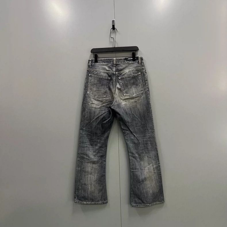Balenciaga Balenciaga Vintage Blue Distressed Denim Pants Size US 34 / EU 50 - 2 Thumbnail