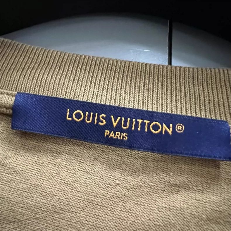 Louis Vuitton Louis Vuitton Brown Logo Embroidered Short Sleeve T-Shirt Size US M / EU 48-50 / 2 - 5 Thumbnail