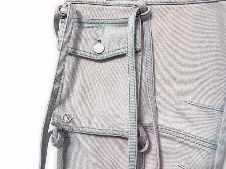 Louis Vuitton Louis Vuitton Blue Pink Denim Work Pants Size US 33 - 2 Thumbnail