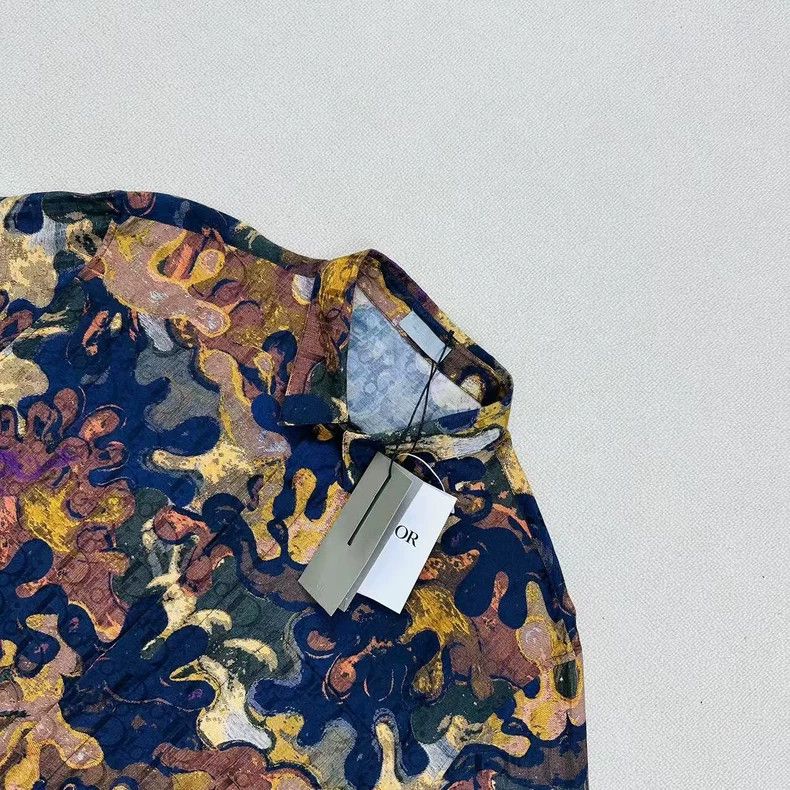 Dior Dior Short Sleeve Shirt with Artistic Pattern Size US M / EU 48-50 / 2 - 3 Thumbnail
