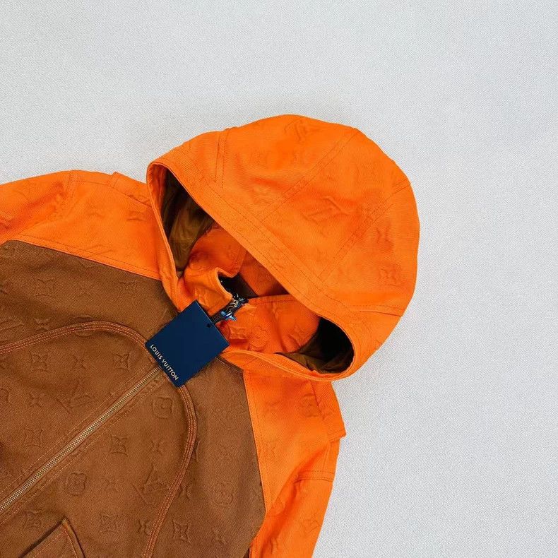 Louis Vuitton Louis Vuitton Tan and Orange Hoodie Jacket Size US M / EU 48-50 / 2 - 2 Thumbnail