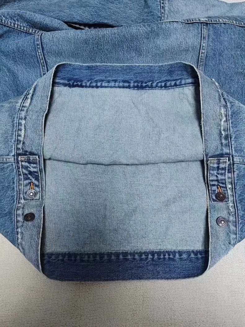 Balenciaga Balenciaga Denim Wash Hooded Sweatshirt Jacket Size US S / EU 44-46 / 1 - 3 Thumbnail